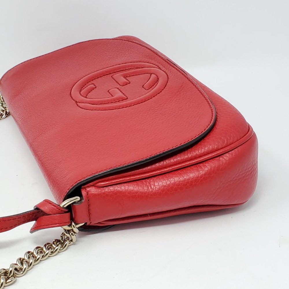 100% Auth Gucci Soho Small Red Crossbody/ClutchBag - Picture 5 of 16
